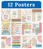 Carson Dellosa Education True to You 8.5" x 11" Motivational Classroom Mini Posters, 12/pack (106078)