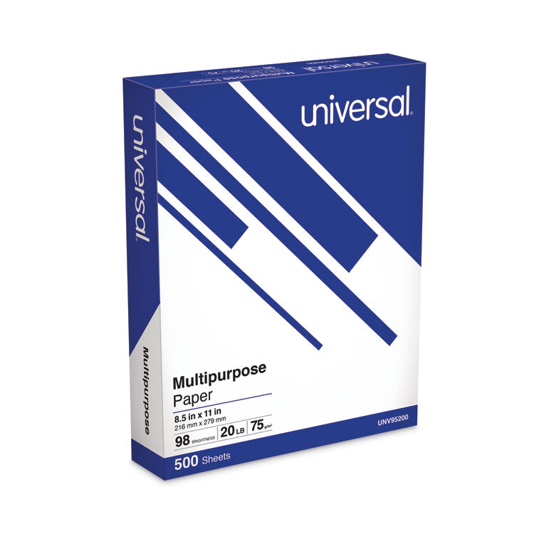 Deluxe Multipurpose Paper, 98 Bright, 20 lb Bond Weight, 8.5 x 11, Bright White, 500 Sheets/Ream, 10 Reams/Carton