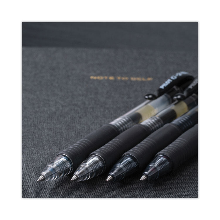G2 Premium Gel Pen, Retractable, Fine 0.7 mm, Black Ink, Smoke/Black Barrel, Dozen