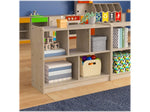 Flash Furniture Bright Beginnings 5-Section Modular Storage Unit, 24.5"H x 31.5"W x 11.75"D, Brown (MK-KE23940-GG)