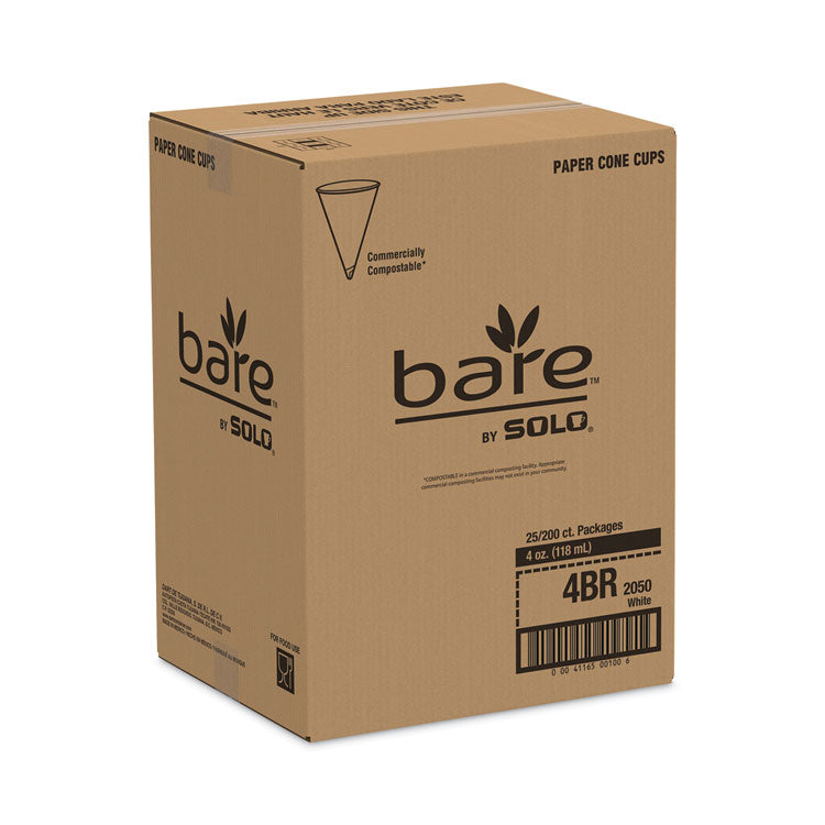Cone Water Cups, 4 oz, Paper, White, 200/Pack