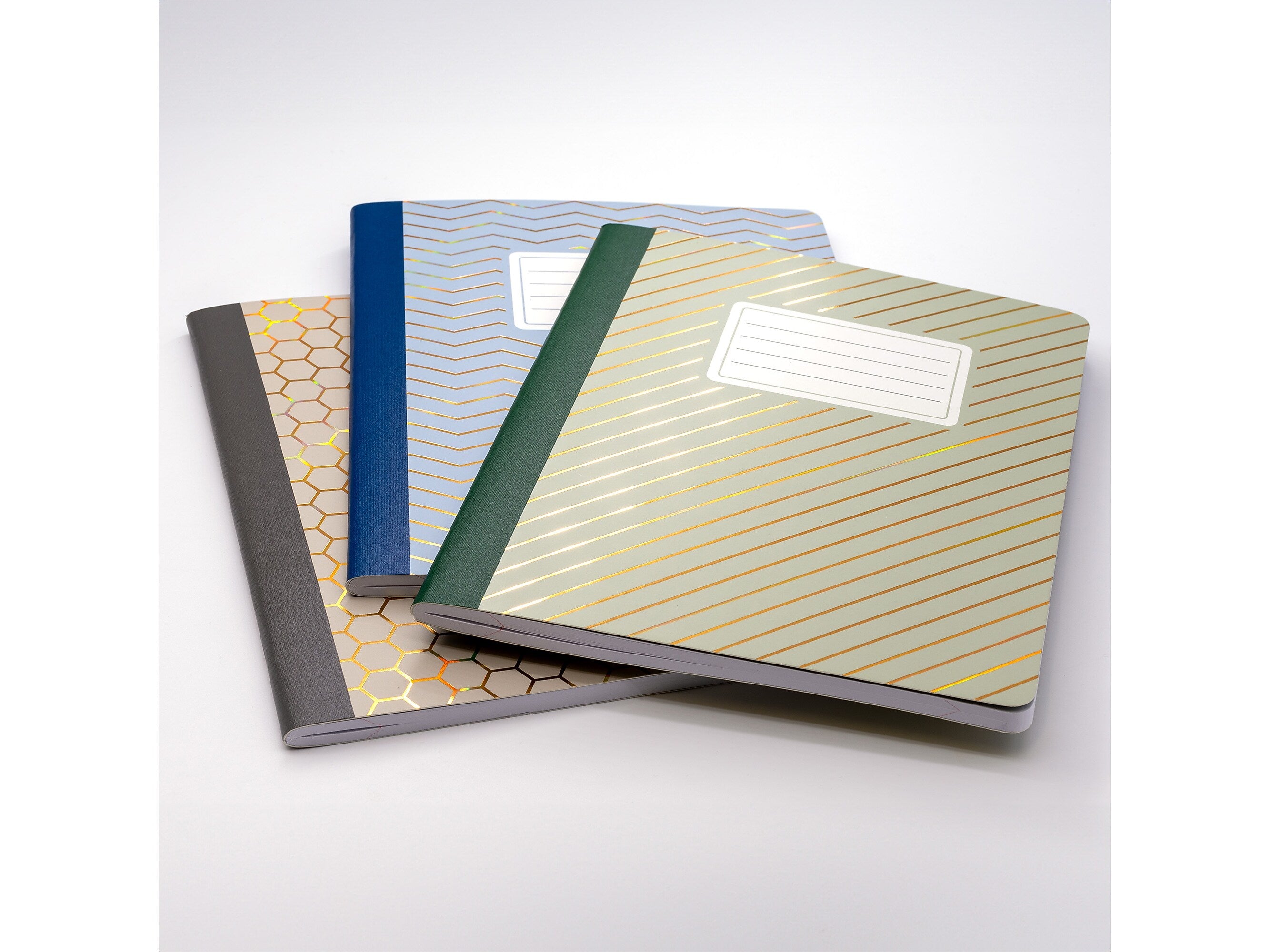 Pukka Pad Haze Composition Notebooks, 7.5" x 8.75", College-Ruled, 70 Sheets, Assorted Colors, 3/Pack (9976(AST)-HZE)