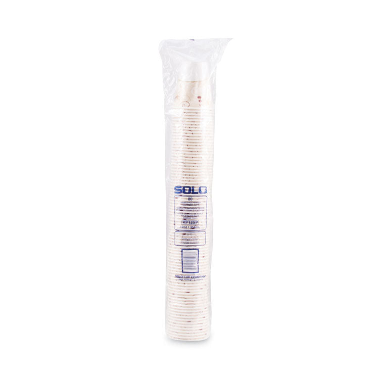 Double Sided Poly (DSP) Paper Cold Cups, 12 oz, Symphony Design, 80/Sleeve, 25 Sleeves/Carton