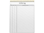 Better Office Activity Log Notepad, 8.5" x 11", Project-Ruled, White/Black, 50 Sheets/Pad (25826)