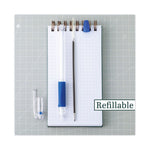 EasyTouch Ballpoint Pen, Stick, Medium 1 mm, Blue Ink, Clear/Blue Barrel, Dozen