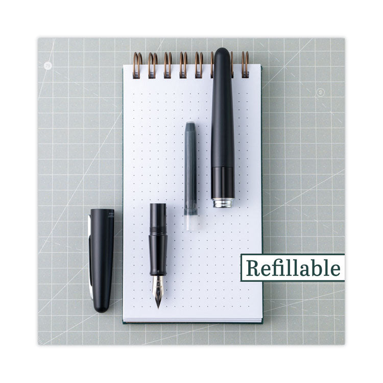 MR Metropolitan Collection Fountain Pen, Medium 1 mm, Black Ink, Black Barrel