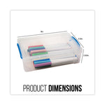 Super Stacker Large Pencil Box, 9" x 5.5" x 2.62", Clear