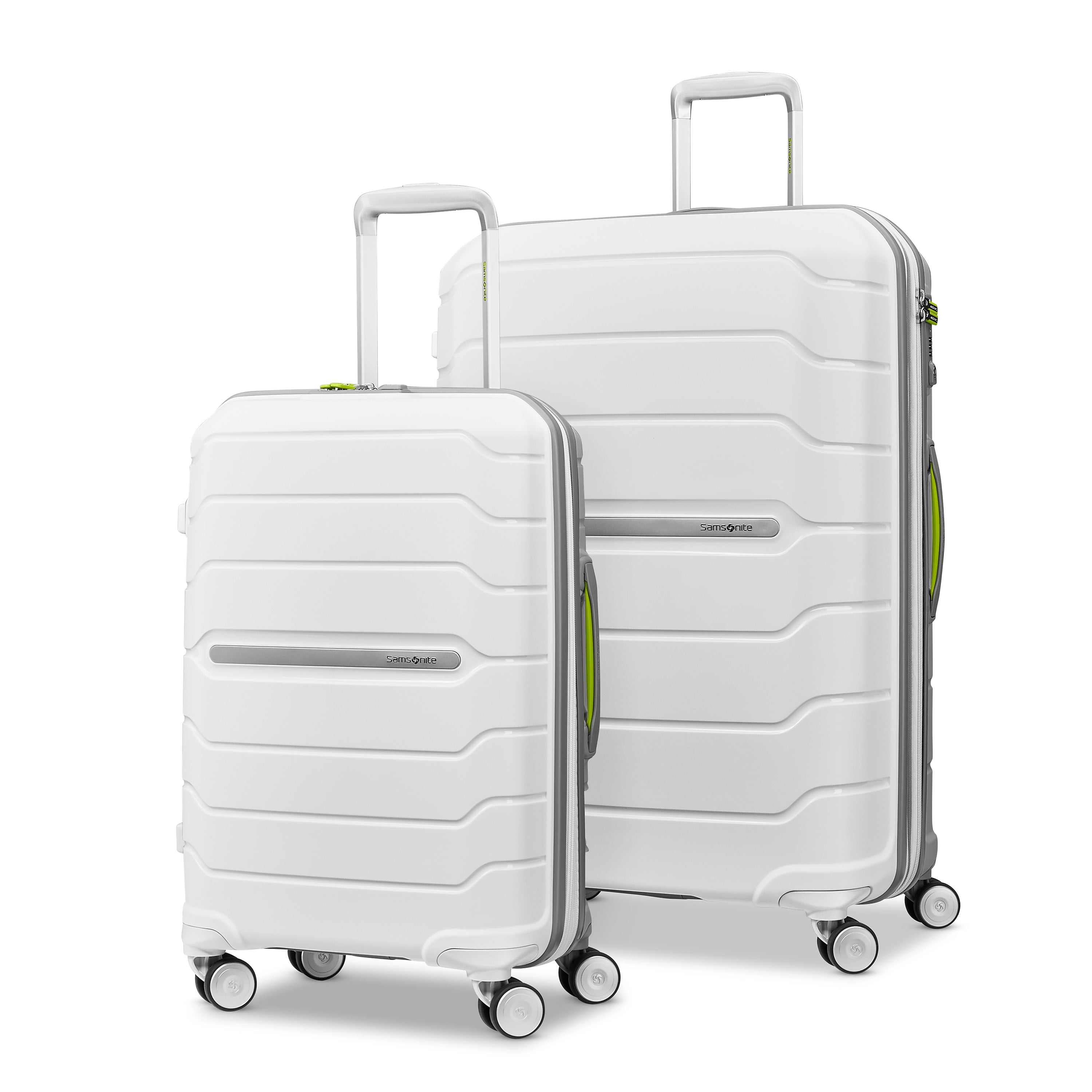 Samsonite Freeform 2-Piece Hardside Spinner Luggage Set, White/Grey (80242-4744)