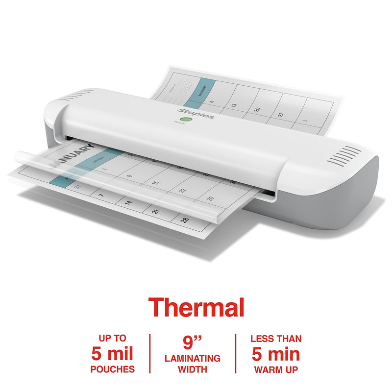 Staples® Thermal Laminator, 9" Width, White/Gray (OL141)