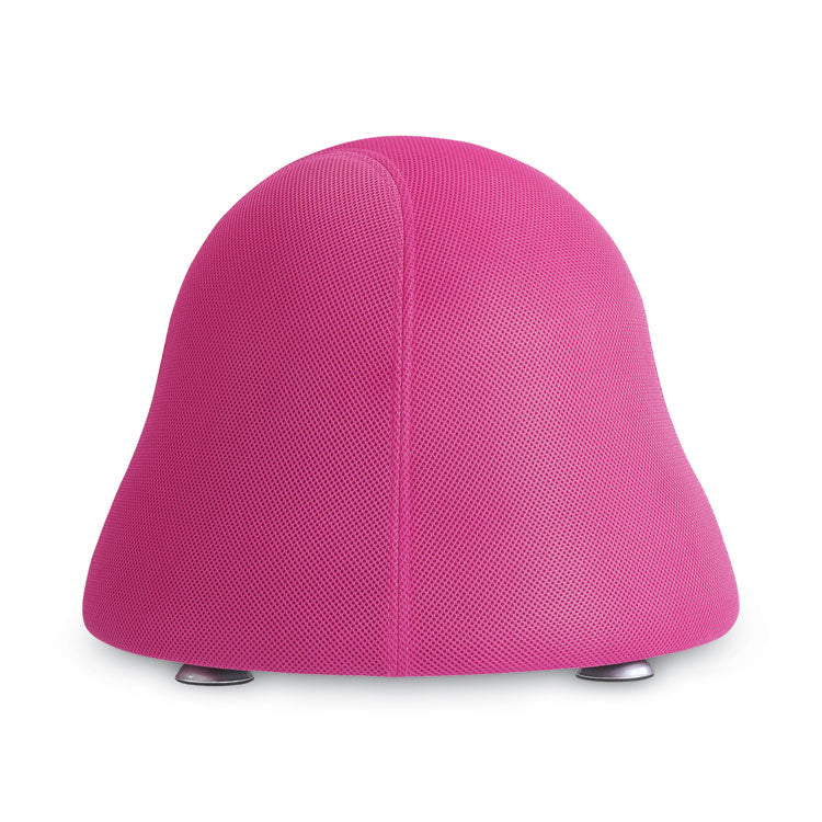 Runtz Ball Chair, Backless, Supports Up To 250 Lb, Bubble Gum Pink Seat, Silver Base