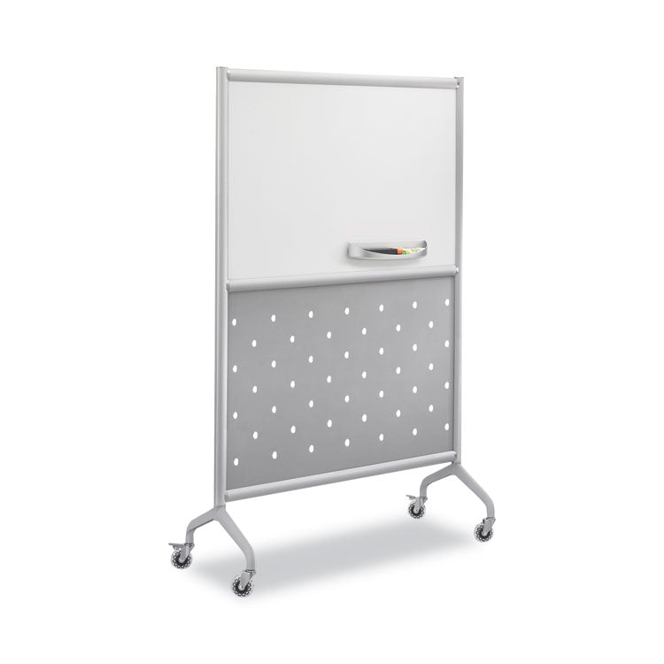 Rumba Whiteboard Collaboration Screen Accessory Tray, 12.25" x 3.5" x 2.25", Silver