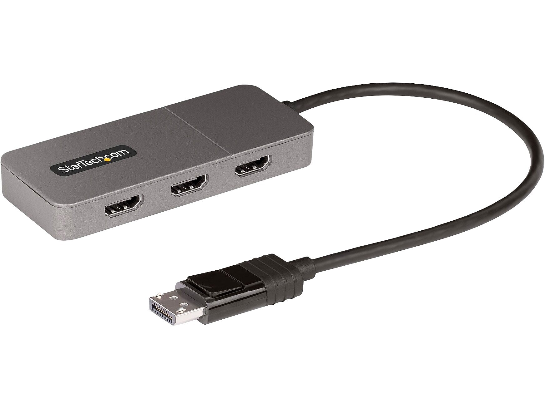 StarTech DisplayPort to 3x HDMI Video Adapter, Male to Female, Space Gray (MST14DP123HD)