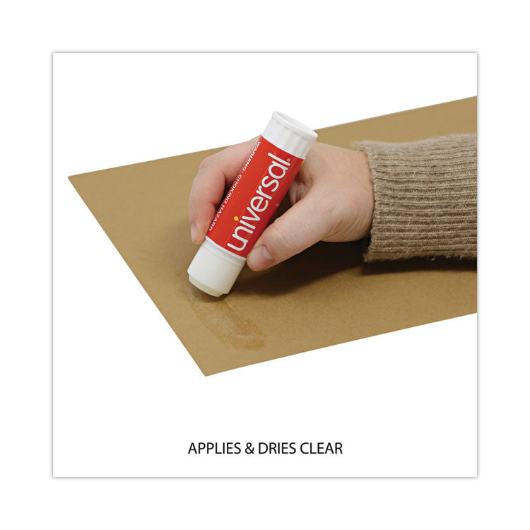 Glue Stick, 1.3 Oz, Applies And Dries Clear, 12/pack
