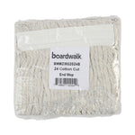 Banded Cotton Mop Head, #24, White, 12/carton