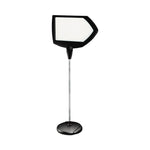 Magnetic Dry Erase Floor Stand Signs, White 25" x 17" Arrow Surface, Black/Silver Frame, 25" x 10" x 38" to 63"