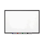 Classic Series Porcelain Magnetic Dry Erase Board, 72" x 48", White Surface, Black Aluminum Frame