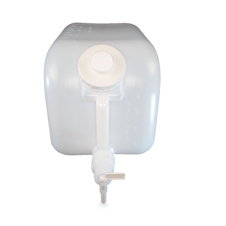 Shur-Fill Dispenser, 5 Gal, Clear, 8/carton