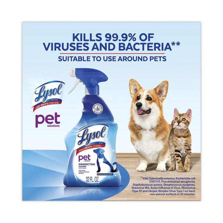 Pet Solutions Disinfecting Cleaner, Citrus Blossom, 32 oz Trigger Bottle, 9/Carton