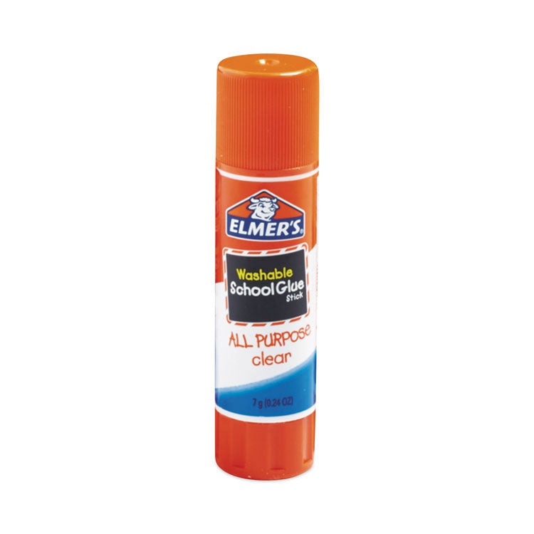 WASHABLE SCHOOL GLUE STICKS, 0.21 OZ, APPLIES AND DRIES CLEAR, 8/PACK
