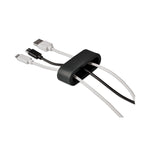 Multi Channel Cable Holder, 2" x 2", Black