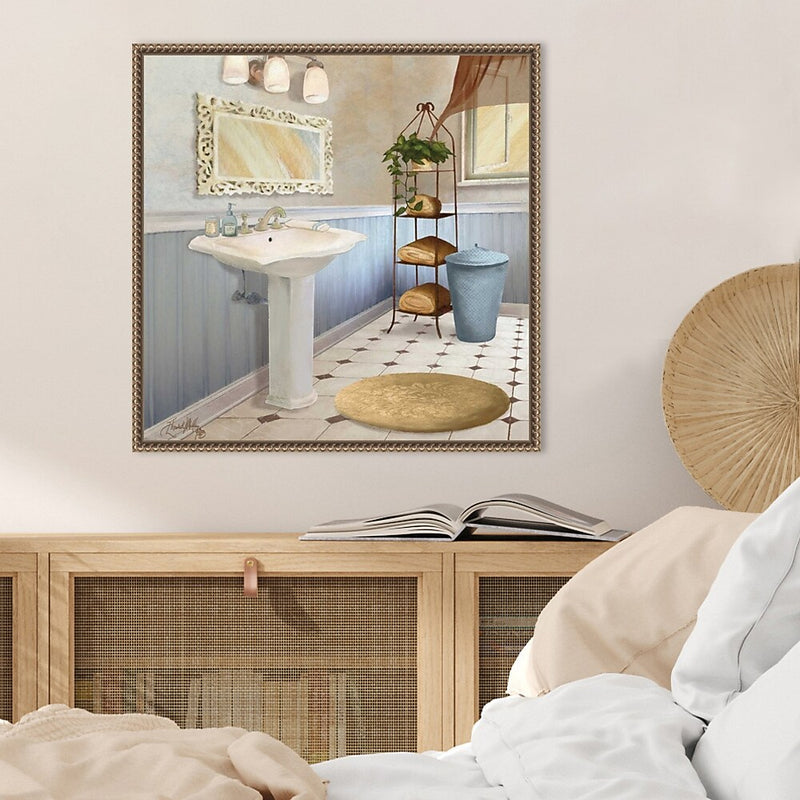 Amanti Art Sundance Bath II by Elizabeth Medley Framed Canvas Wall Art Print, 22" x 22" (A42678299390)