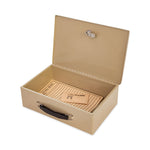 Heavy Duty Fire Retardant Box, 1 Compartment, 12.75 x 8.25 x 4, Sand