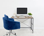 Advantus Flipshelf 40"W Workstation Desk, Wood Grain/Black (39347)
