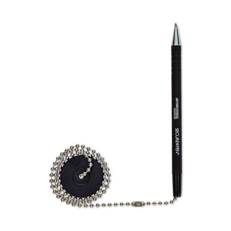 Antimicrobial Ballpoint Counter Pen, Medium 1 mm, Black Ink, Black Barrel