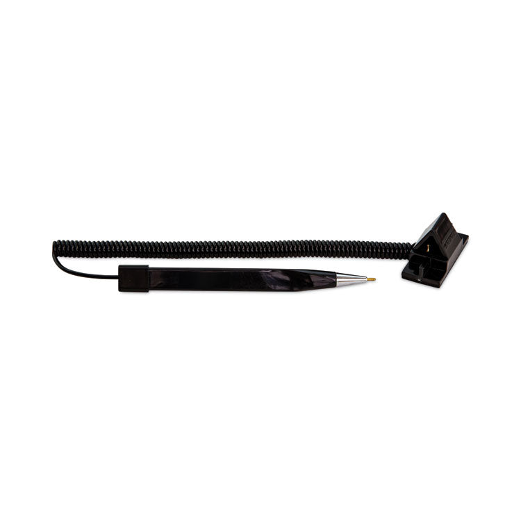 Wedgy Secure Antimicrobial Ballpoint Counter Pen, Fine 0.5 mm, Black Ink, Black Barrel