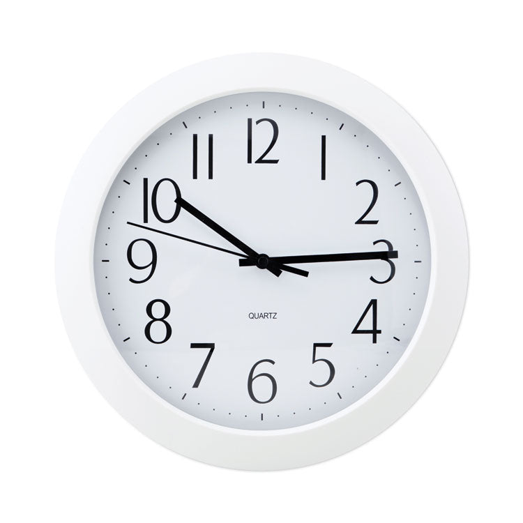 Whisper Quiet Clock, 12" Overall Diameter, White Case, 1 Aa (sold Separately)
