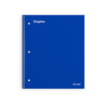 Staples Accel 1-Subject Subject Notebook, 8-1/2" x 11", Graph Ruled, Assorted, 12/Pack (25855CT)