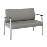 Bush Business Furniture Arrive Vinyl Waiting Room Loveseat, Light Gray (CH3903GVL-03)