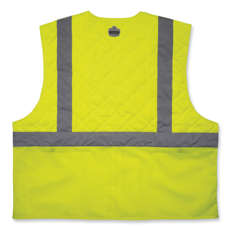 Chill-Its 6668 Class 2 Hi-Vis Safety Cooling Vest, Polymer, X-Large, Lime