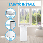 Coby 115-Volt 10,000 BTU (7,100 BTU DOE) Portable Air Conditioner, with Remote, White (CBPAC710)