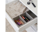 Household Essentials 3-Compartment Cardboard/Poly Linen/Nonwoven PP Drawer Organizer, Gray (727-1)