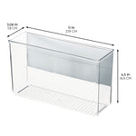 iDESIGN Magnetic Plastic Storage Bin, 6.25" x 3"x 11", Clear, 4/Pack (28111M4)