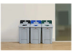 Rubbermaid Slim Jim Single-Stream Recycling Station, 33 Gallon, Gray/Green (2171555)