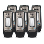 GOJO HAND MEDIC ADX-7 Wall Mounted Hand Soap Dispenser, Black/Chrome, 6/Carton (8782-06)