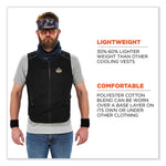 Chill-Its 6260 Lightweight Phase Change Cooling Vest with Packs, Cotton/Polyester, Large/X-Large, Black