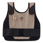 Chill-Its 6215 Premium FR Phase Change Cooling Vest with Packs, Modacrylic Cotton, Small/Medium, Khaki