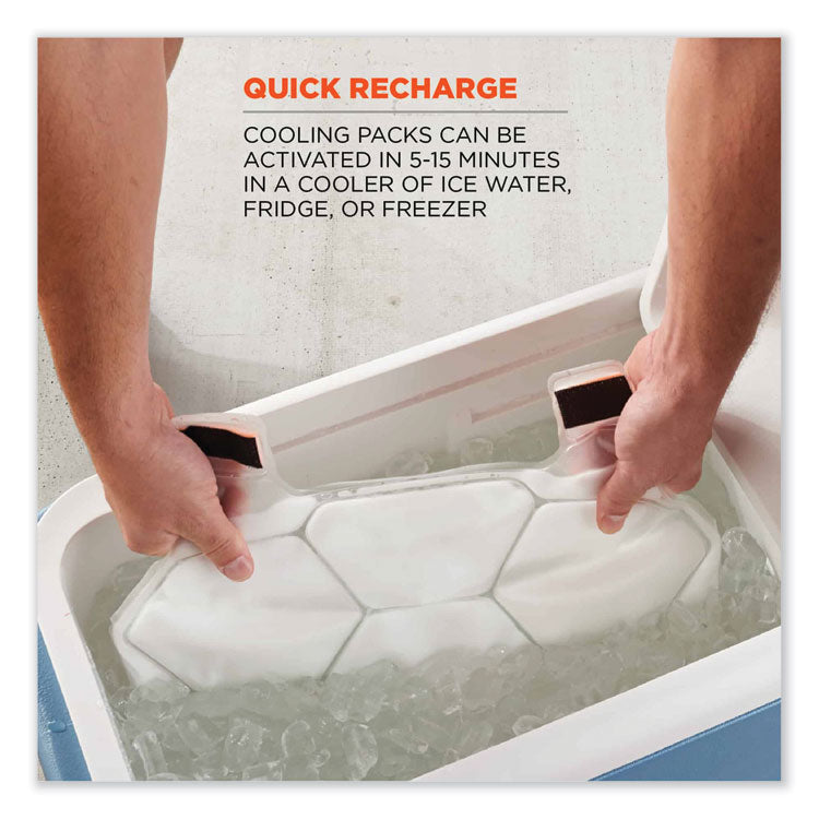 Chill-Its 6215 Premium FR Phase Change Cooling Vest with Packs, Modacrylic Cotton, Small/Medium, Orange