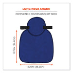 Chill-Its 6717 Cooling Hard Hat Pad and Neck Shade - Polymers, 12.5 x 9.75, Blue