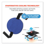 Chill-Its 6715 Hard Hat Cooling Pad - Polymers, 7 x 6.5, Blue