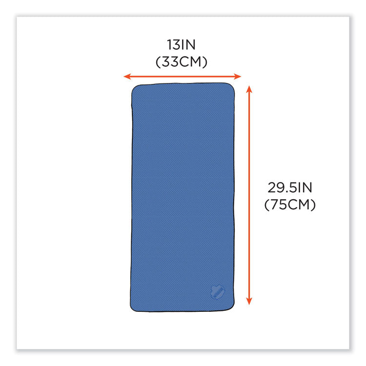 Chill-Its 6602 Evaporative PVA Cooling Towel, 29.5 x 13, One Size Fits Most, PVA, Blue, 50/Pack