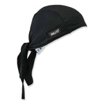 Chill-Its 6615 High-Performance Bandana Doo Rag with Terry Cloth Sweatband, One Size Fits Most, Black