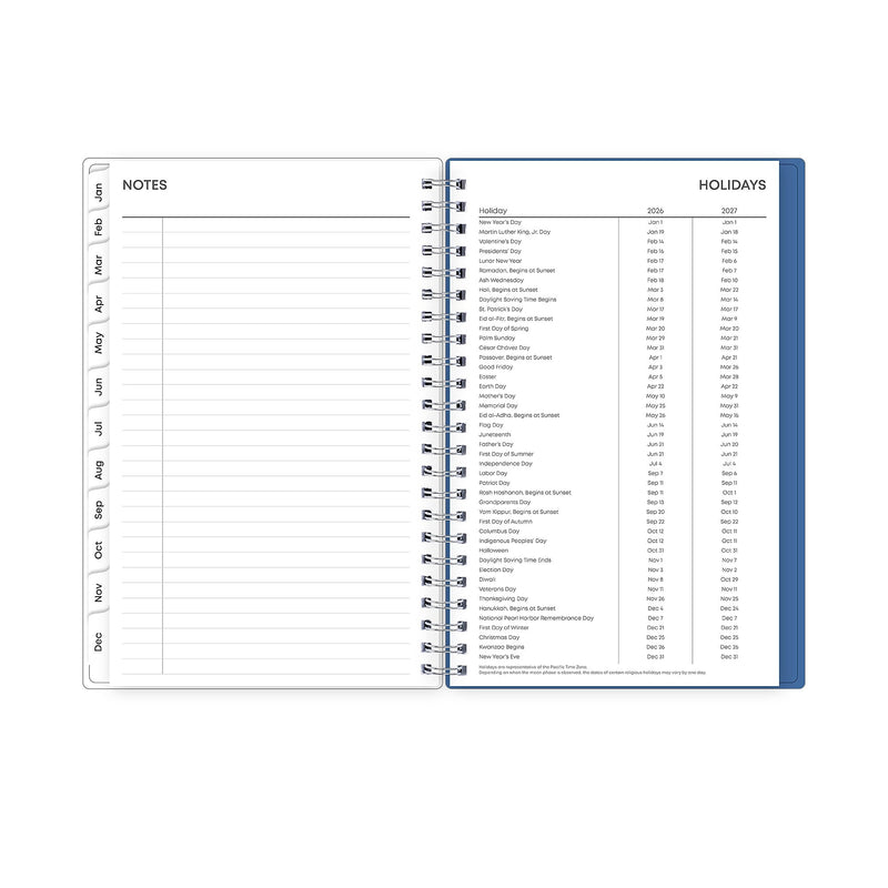 Planning Calendar BS Savoy Cool PP 5x8 RY26 Wkly/Mthly Safety Wirebound -