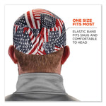 Chill-Its 6630 High-Performance Terry Cloth Skull Cap, Polyester, One Size Fits Most, Stars and Stripes