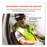 Chill-Its 6665 Embedded Polymer Cooling Vest with Zipper, Nylon/Polymer, X-Large, Lime
