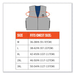 Chill-Its 6665 Embedded Polymer Cooling Vest with Zipper, Nylon/Polymer, Medium, Gray