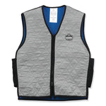 Chill-Its 6665 Embedded Polymer Cooling Vest with Zipper, Nylon/Polymer, X-Large, Gray